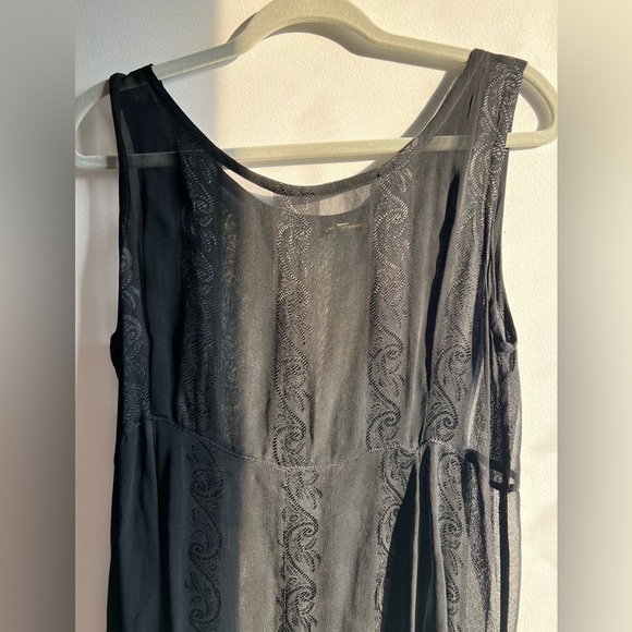 Black Sheer Midi Dress - Picture 4 of 4